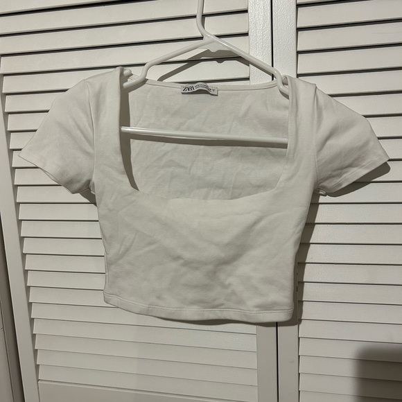 Zara square neckline crop top - Picture 2 of 4